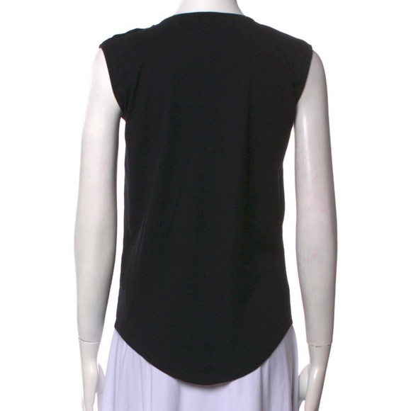 BALMAIN Tank Top Black Gold Graphic Print Heavy Gold Hardware Sleeveless Sz 36/4 - Picture 14 of 14